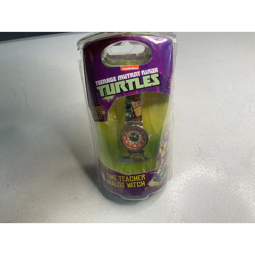 NICKELODEON TMNT TEENAGE MUTANT NINJA TURTLES TIME TEACHER ANALOG WATCH NEW